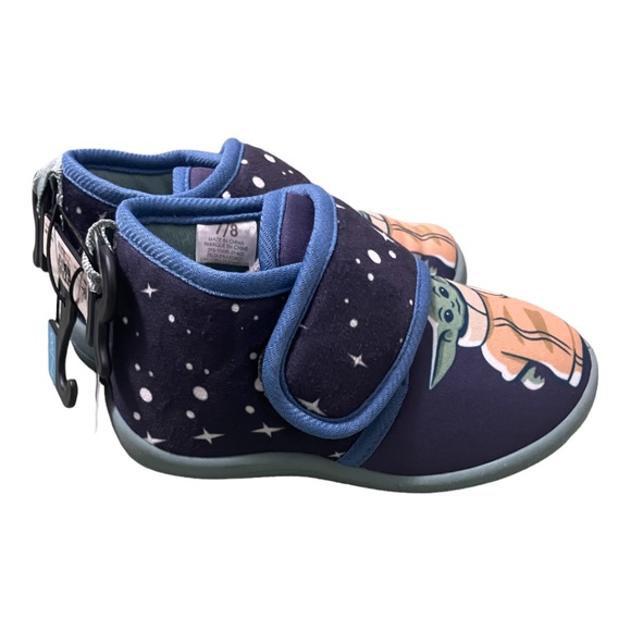 Star Wars Baby Yoda Toddler Slippers With Rubber Soles Size 7/8 - Picture 3 of 9